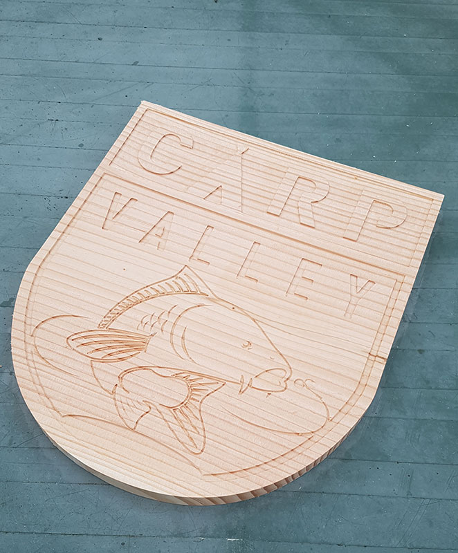 uithangbord, hout, douglas