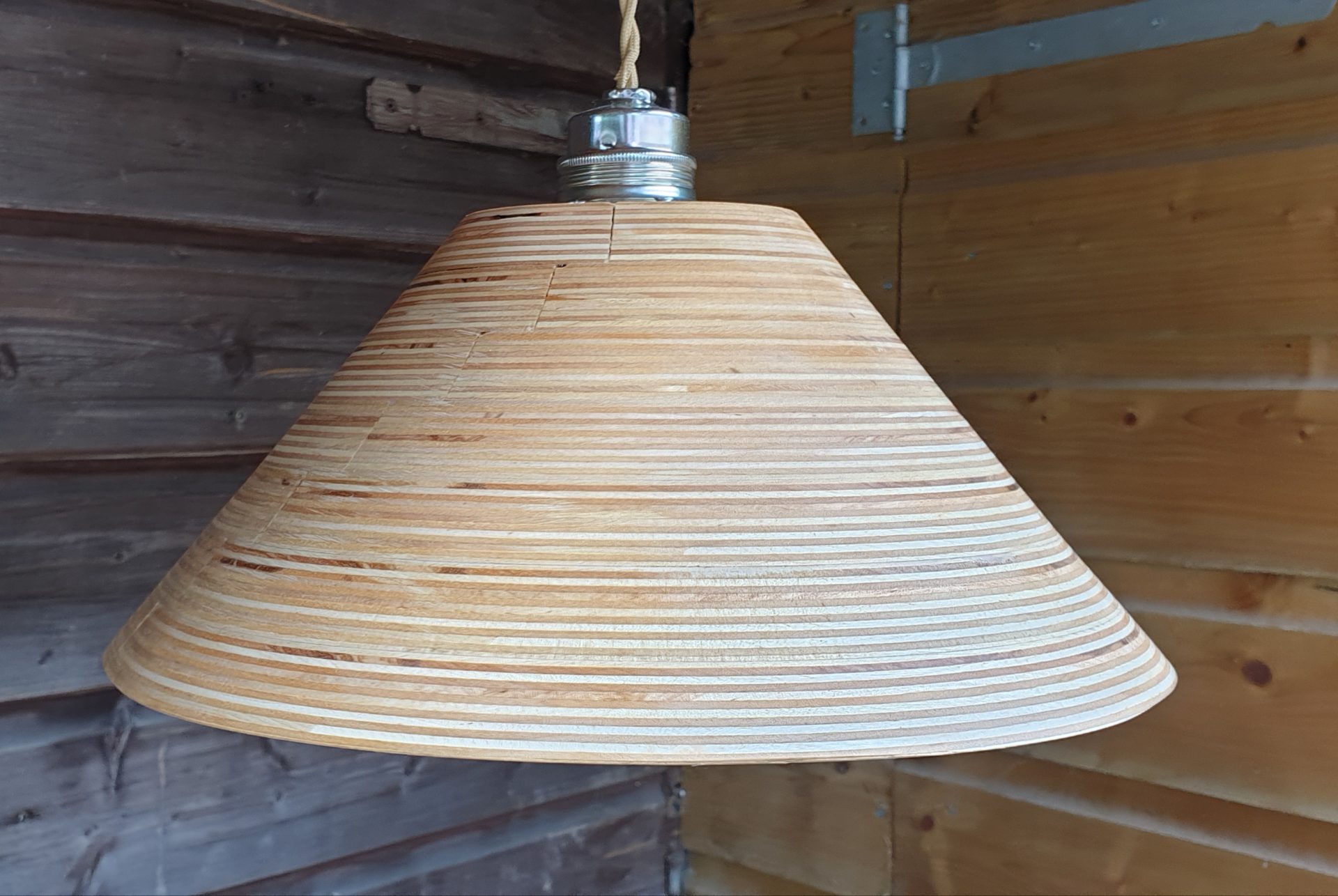 Houten, hanglamp, berken