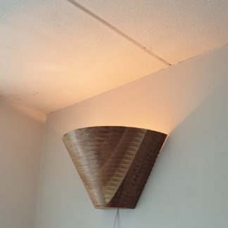 eiken, wandlamp, handwerk, hout, zeeland