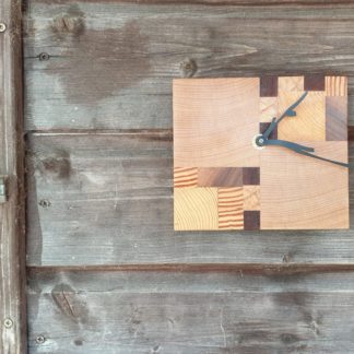 klok, hout, beuken, zebrano, grenen, teak